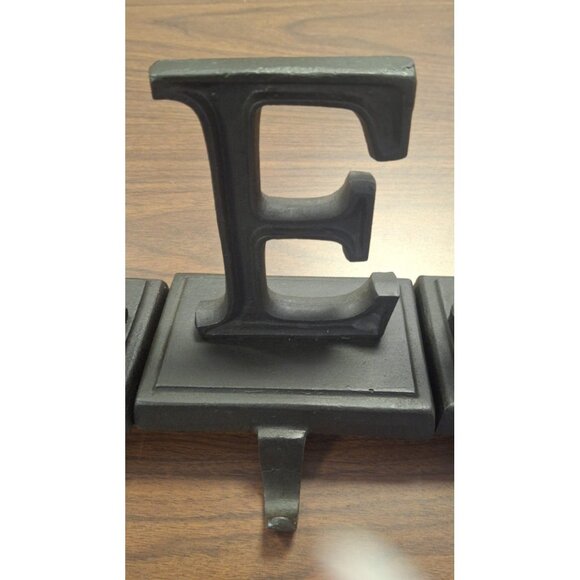 🎄 Pottery Barn Bronze "MERRY" Stocking Holder Set – Christmas Mantel Letters 🎅 - Picture 3 of 11